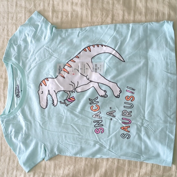 Mix&Match 3/$25 - Oshkosh Girl's Snack-A-Saurus Top - Picture 1 of 4